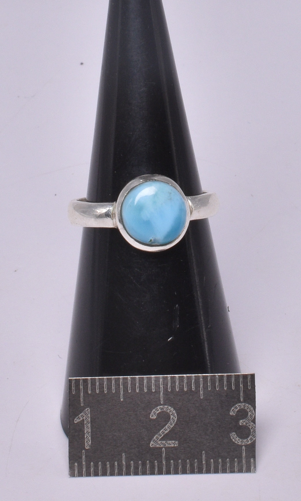 LARIMAR RING set in STERLING SILVER, SIZE M/6.5 J202