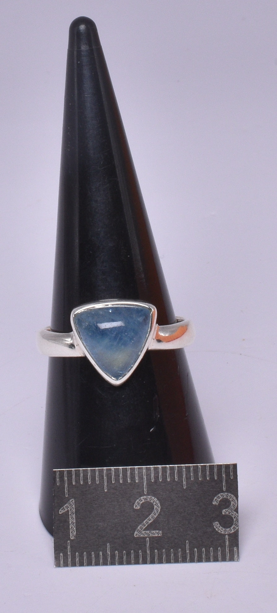AQUAMARINE RING set in STERLING SILVER, SIZE O/7.5 J210