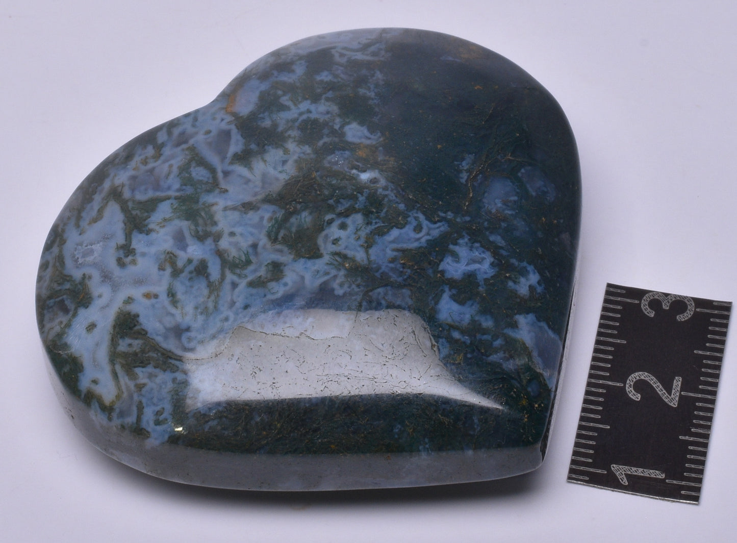 MOSS AGATE HEART P543