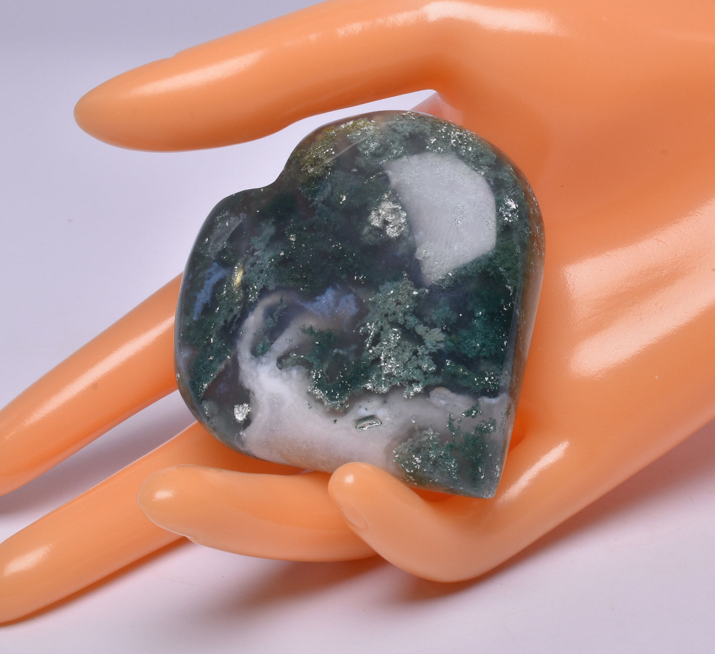 MOSS AGATE HEART P542