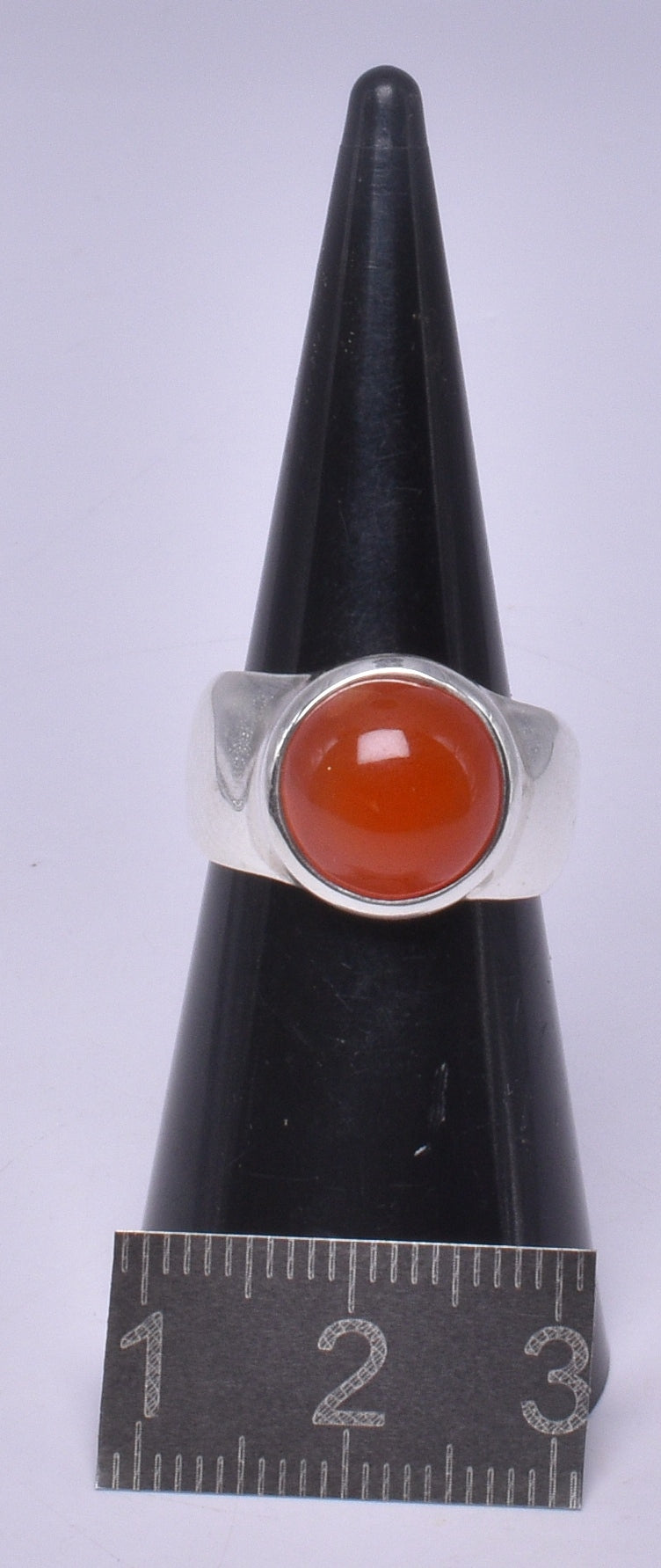 CARNELIAN RING set in STERLING SILVER, SIZE K/5.5 J216