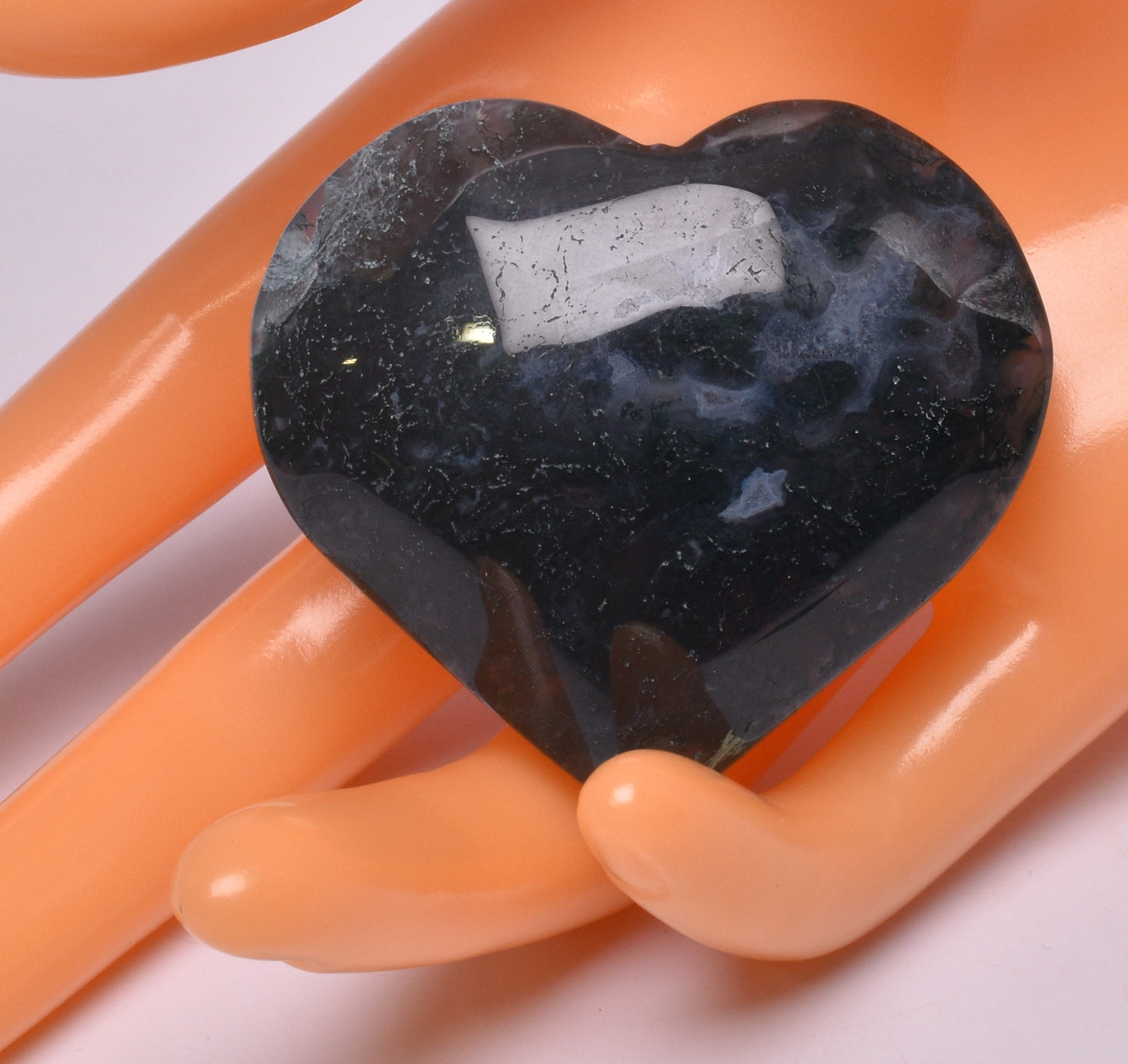 MOSS AGATE HEART P446