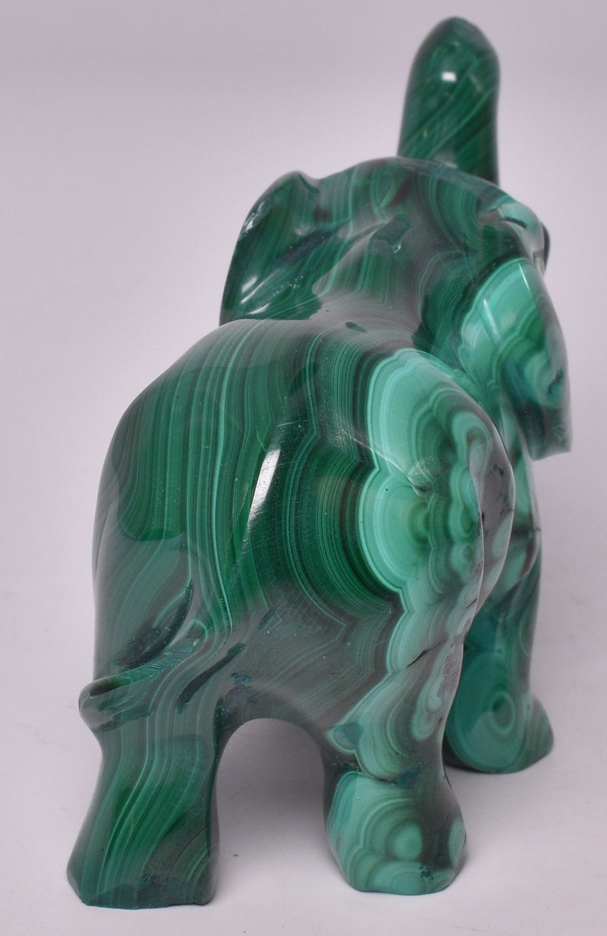 MALACHITE CRYSTAL ELEPHANT CARVING P830