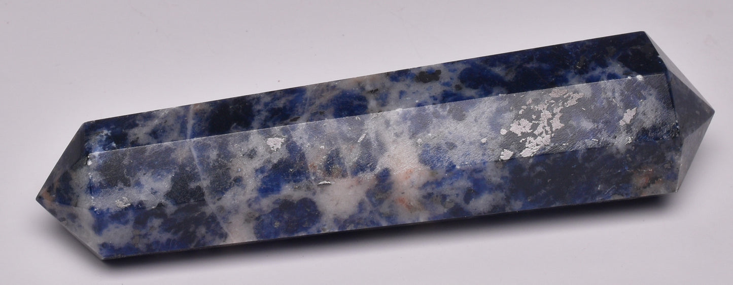 SODALITE DOUBLE POINT WAND P1052