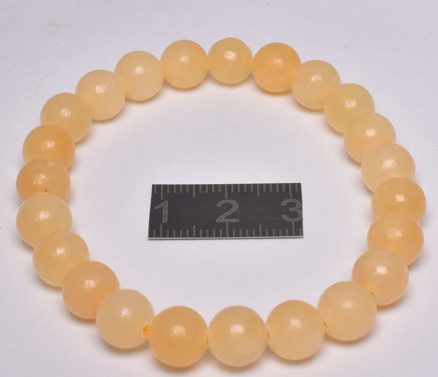 ORANGE CALCITE BREADED CRYSTAL BRACELET J254