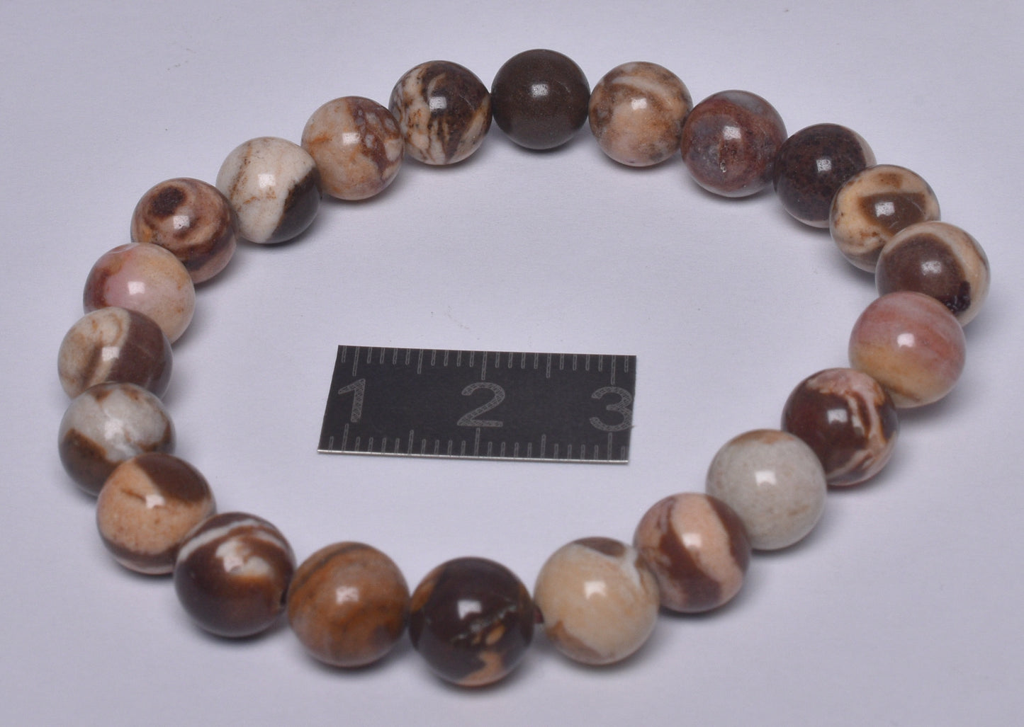 PEANUT WOOD POLISHED CRYSTAL BRACELET J265