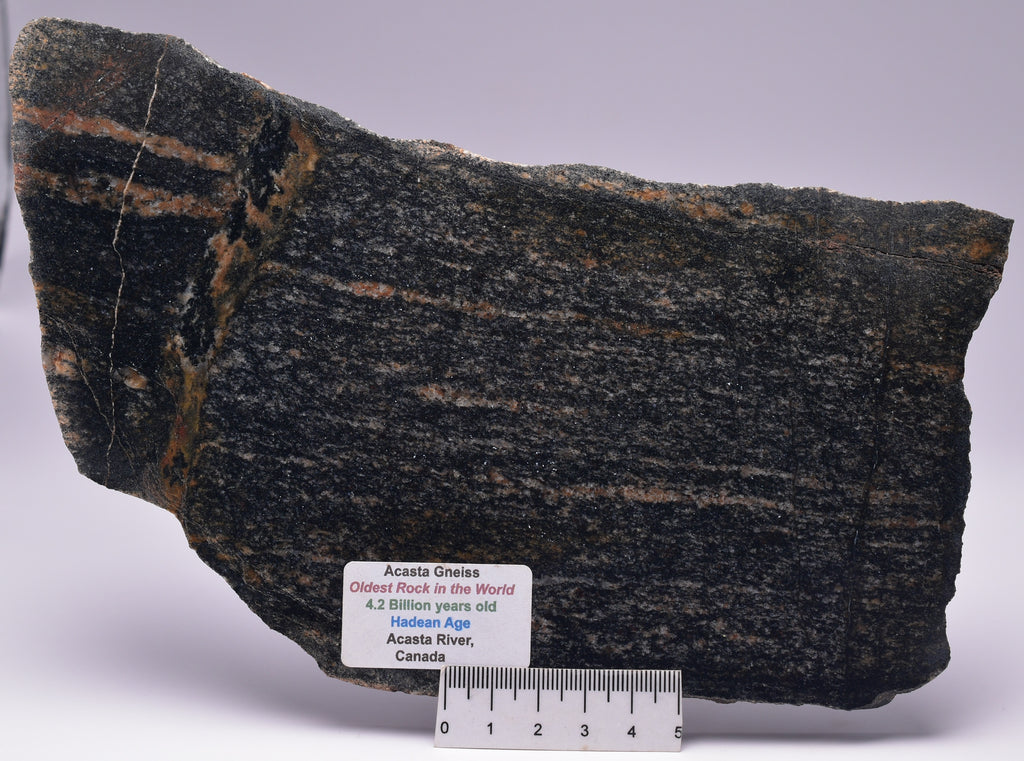 ACASTA GNEISS SLICE, “OLDEST ROCK" CANADA S447 Crystal World