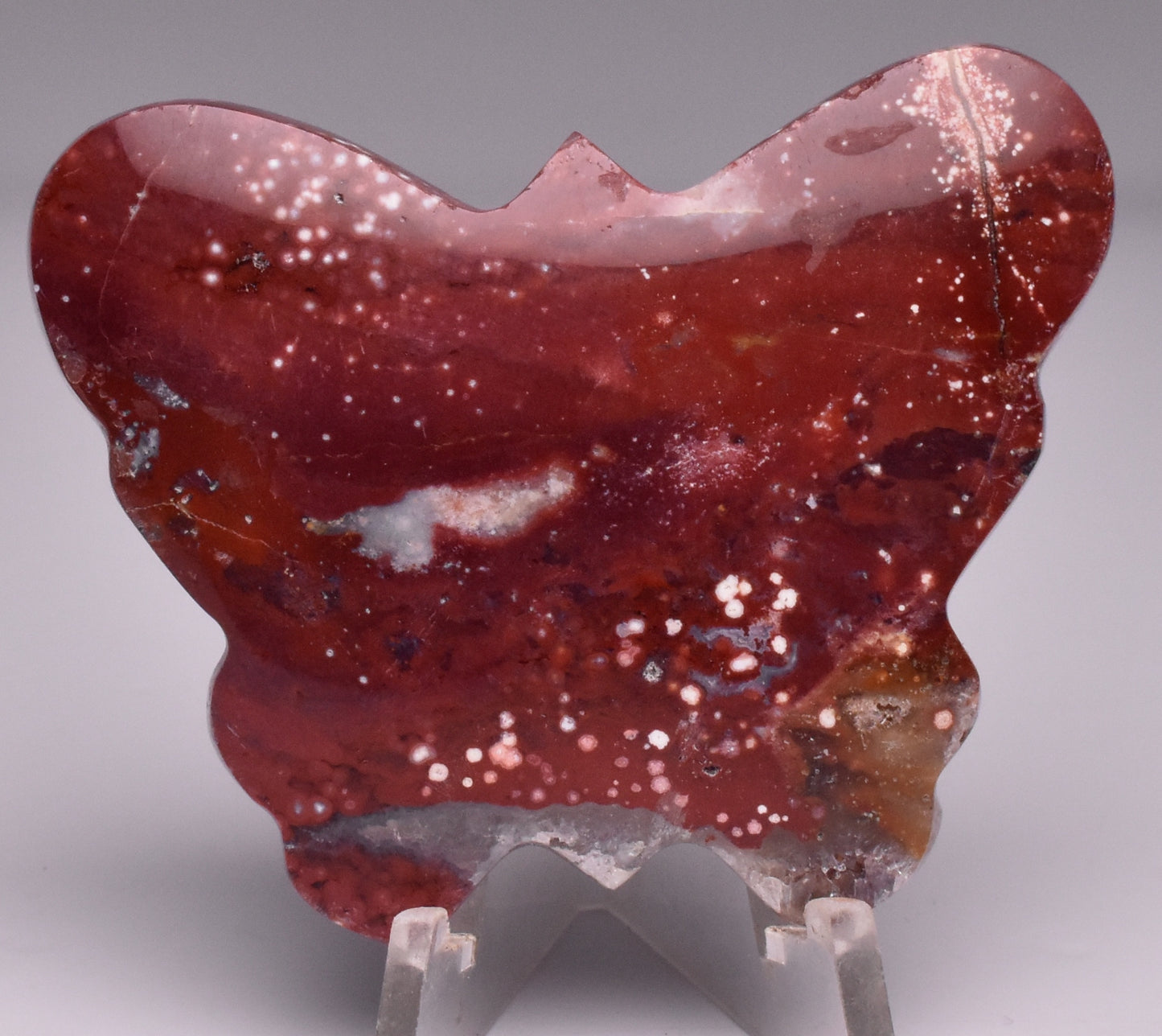 RIVER JASPER BUTTERFLY CARVING P749