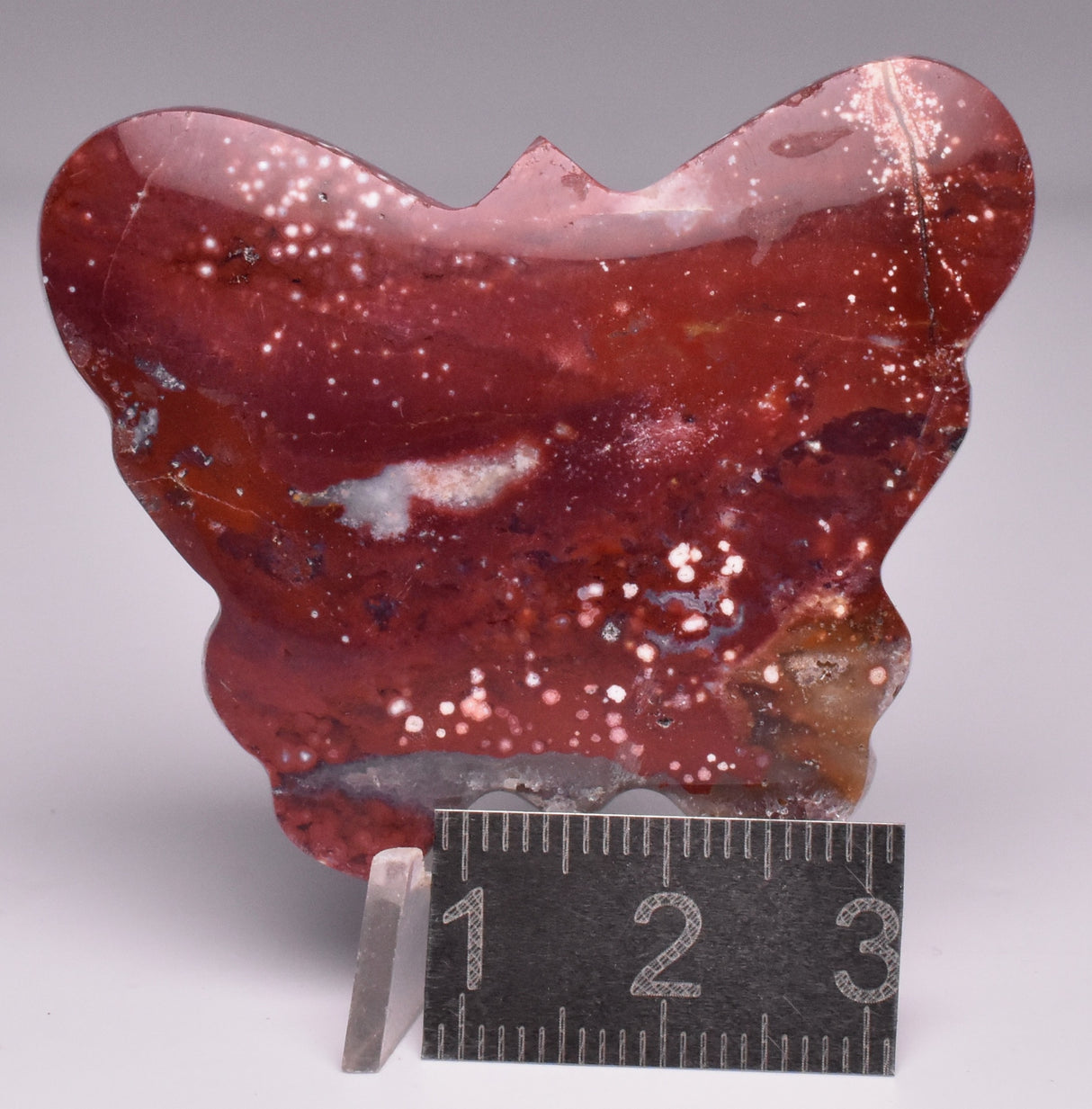 RIVER JASPER BUTTERFLY CARVING P749