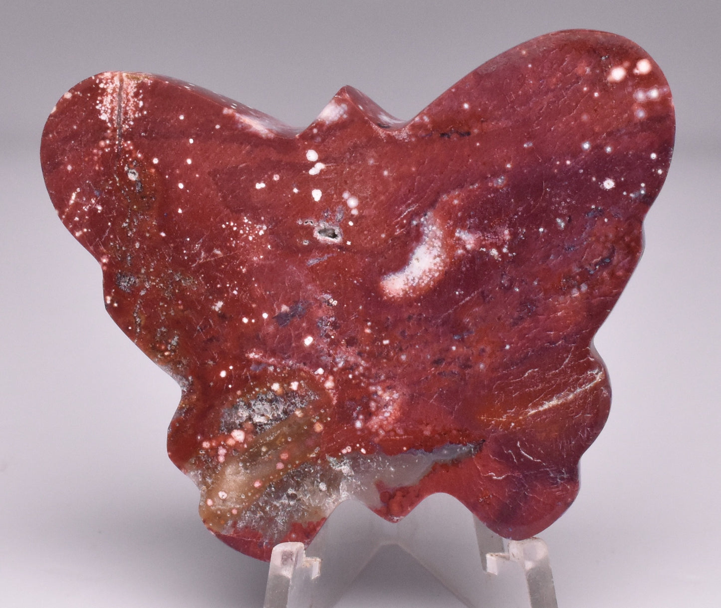 RIVER JASPER BUTTERFLY CARVING P749