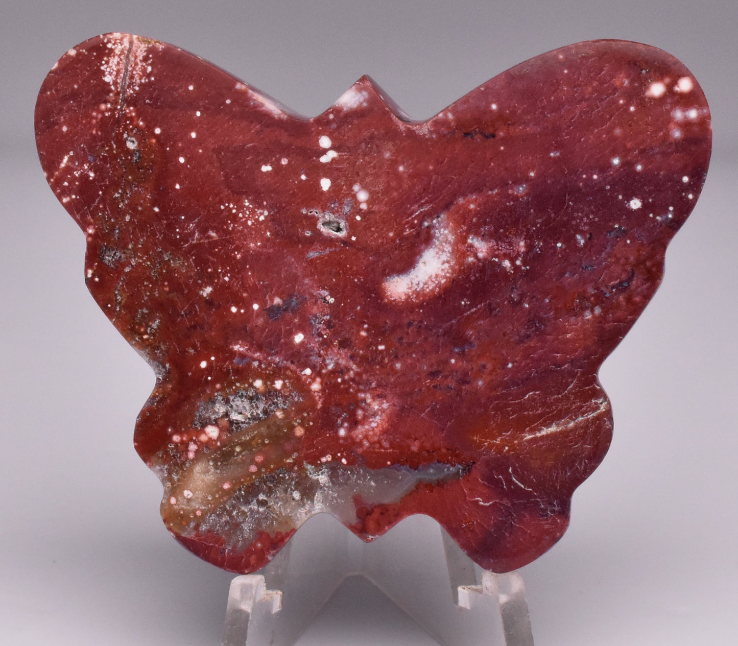 RIVER JASPER BUTTERFLY CARVING P749