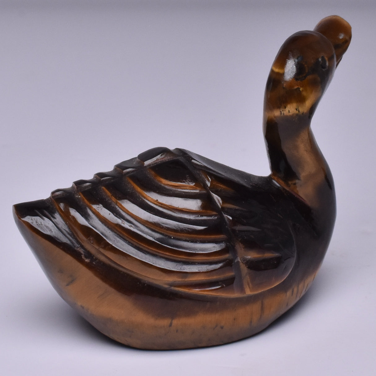 TIGER EYE CRYSTAL CARVED DUCK P408
