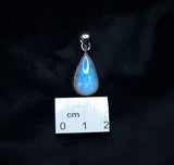 RAINBOW MOONSTONE PENDANT set in STERLING SILVER 3SSRMP1