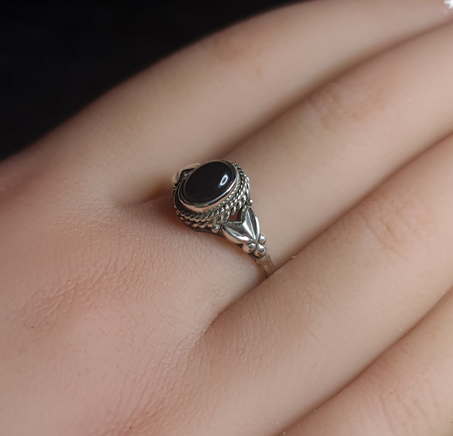 Black Onyx Rings 3SSBOR