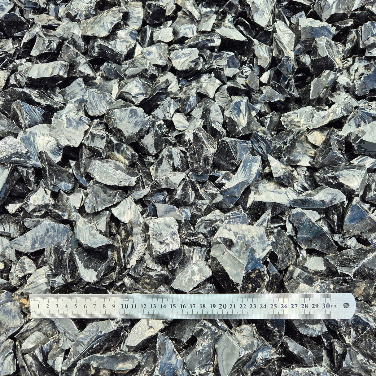 SMALL BLACK OBSIDIAN Rough by Weight, Mexico ZRR013