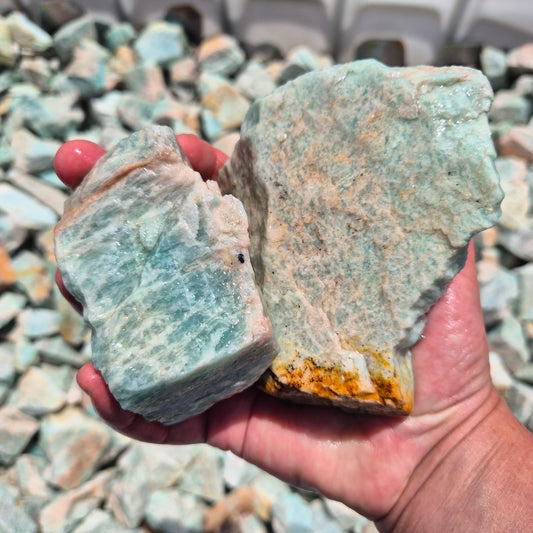 LARGE AMAZONITE Rough by Weight, India ZRR019