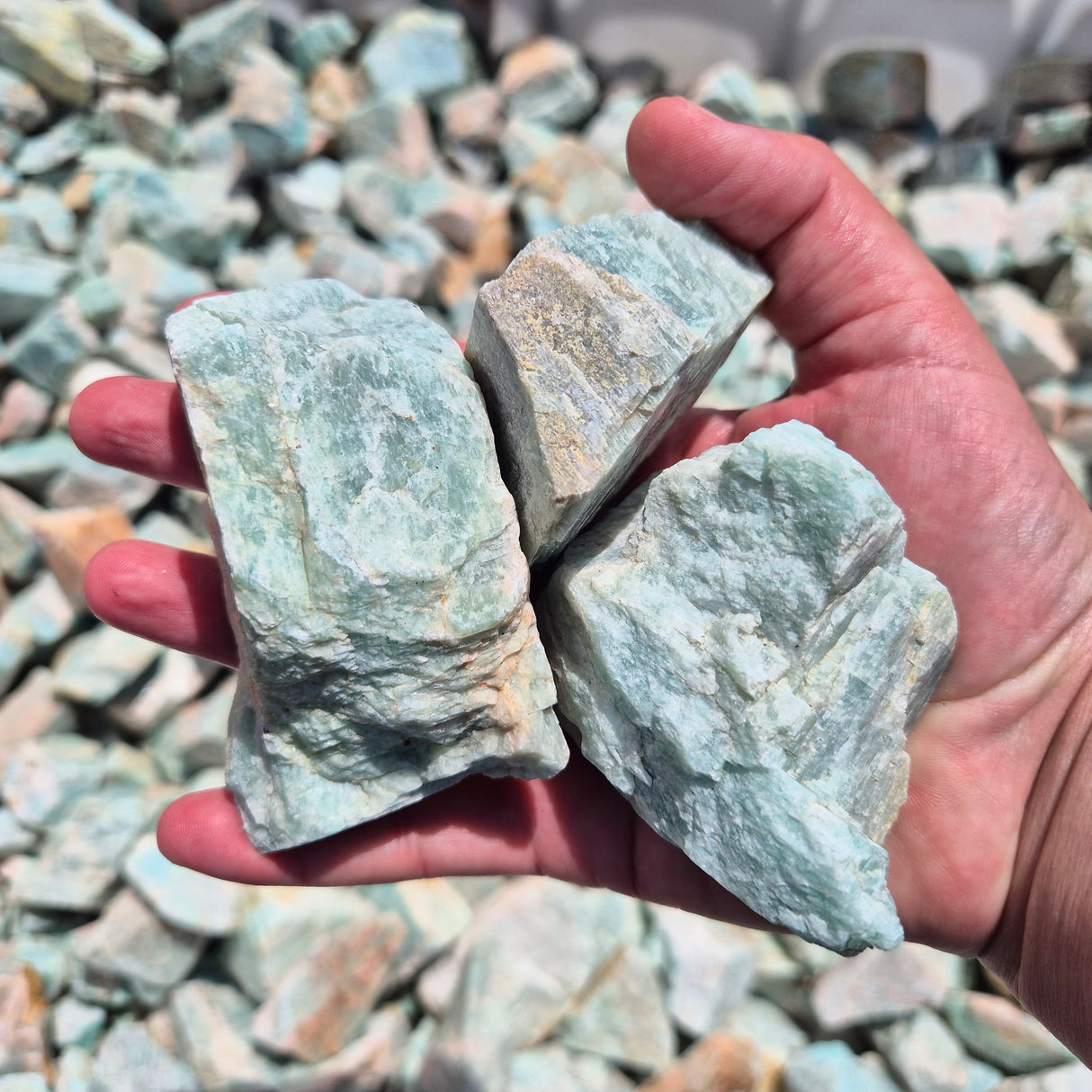 SMALL AMAZONITE Rough by Weight, India ZRR018