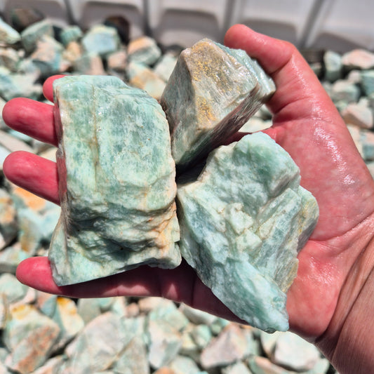 SMALL AMAZONITE Rough by Weight, India ZRR018