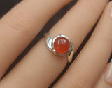 CARNELIAN RINGS set in STERLING SILVER 3SSCNR