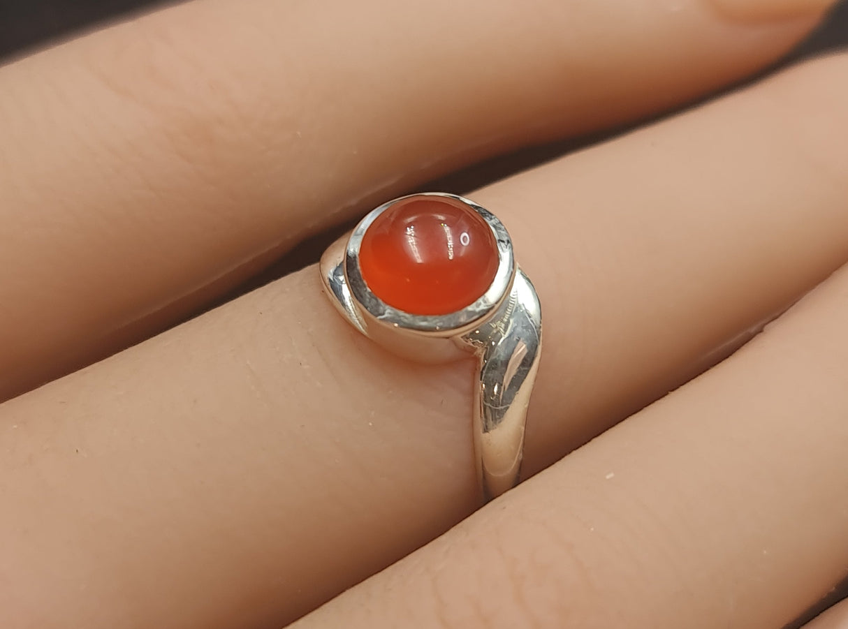 CARNELIAN RINGS set in STERLING SILVER 3SSCNR
