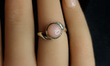 PINK OPAL RING SIZE 6 set in STERLING SILVER 3SSPOR1