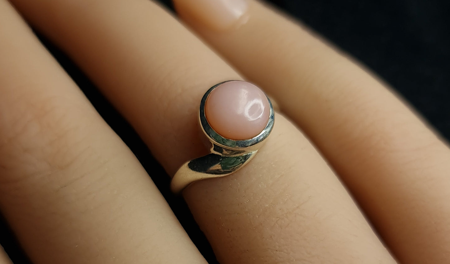 Pink Opal Ring Size 6 3SSPOR1
