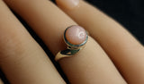 PINK OPAL RING SIZE 6 set in STERLING SILVER 3SSPOR1