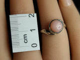 PINK OPAL RING SIZE 6 set in STERLING SILVER 3SSPOR1