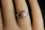 PINK OPAL RING SIZE 7 set in STERLING SILVER 3SSPOR2