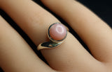PINK OPAL RING SIZE 7 set in STERLING SILVER 3SSPOR2