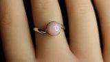 PINK OPAL RING SIZE 8 set in STERLING SILVER 3SSPOR3