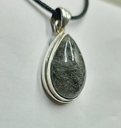 Tourmaline in Quartz Pendant 3SSTQP
