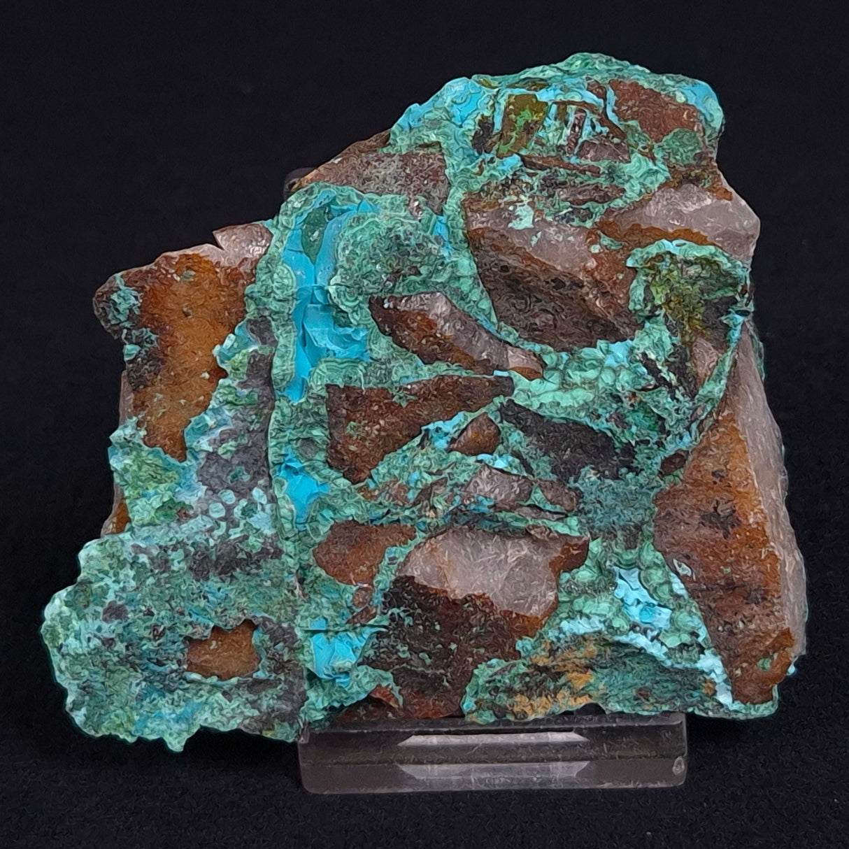 CHRYSOCOLLA CUPRITE MALACHITE QUARTZ, Australia ZRC009