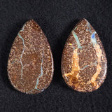 BOULDER OPAL CABOCHON PAIR, Australia XBC004