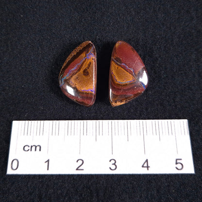Boulder Opal Cabochon Pair XBC005