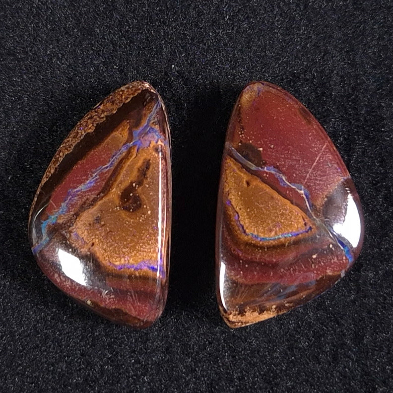 Boulder Opal Cabochon Pair XBC005