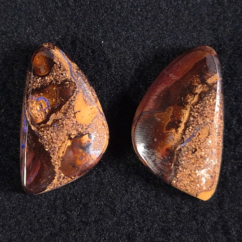 Boulder Opal Cabochon Pair XBC005