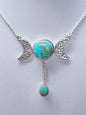 Turquoise Triple Moon Necklace 3SSTTM