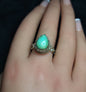 Turquoise Teardrop Ring 3SSTQR1