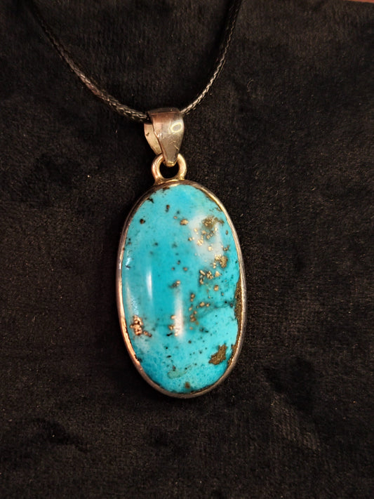 Turquoise & Pyrite Pendant 3SSTQPP