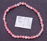 STRAWBERRY QUARTZ BEADED BRACELET 3SSSTQB
