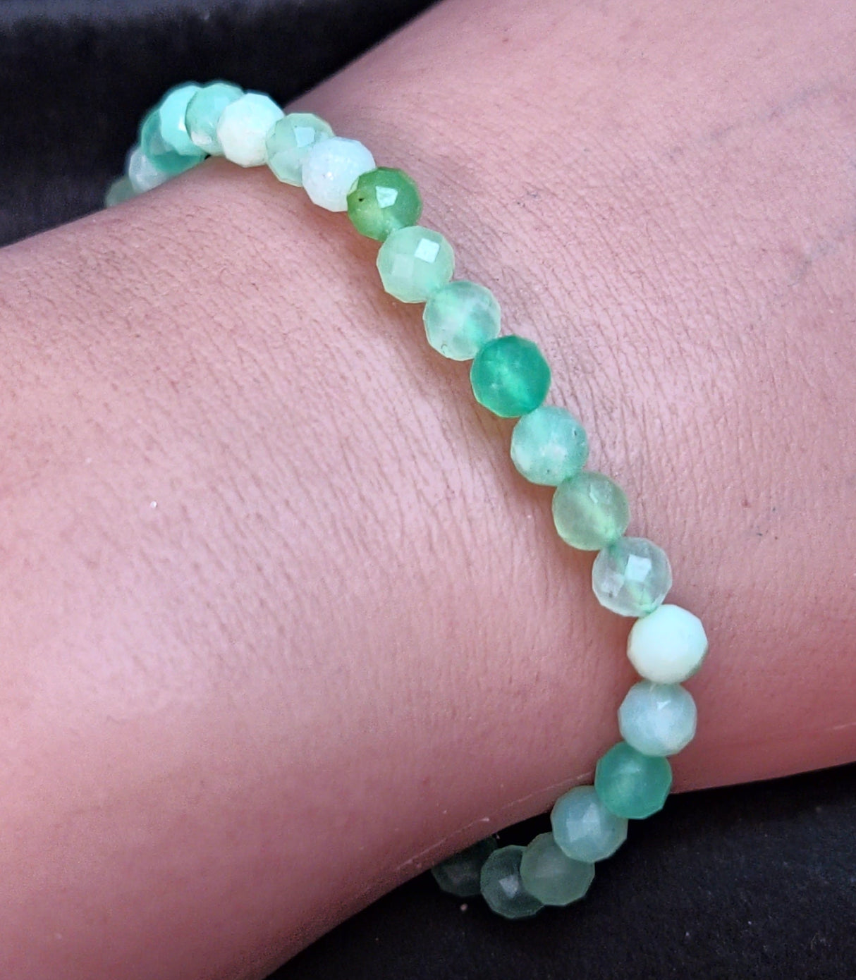 Chrysoprase Beaded Bracelet 3SSCPB