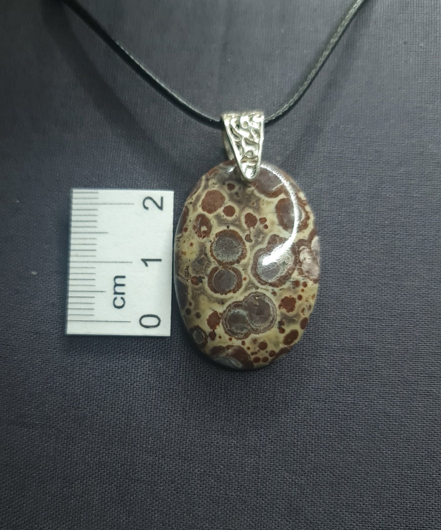 POPPY JASPER PENDANT set in STERLING SILVER 3SSPJP1
