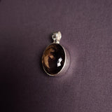 SMOKY QUARTZ PENDANT set in STERLING SILVER 3SSSQP2
