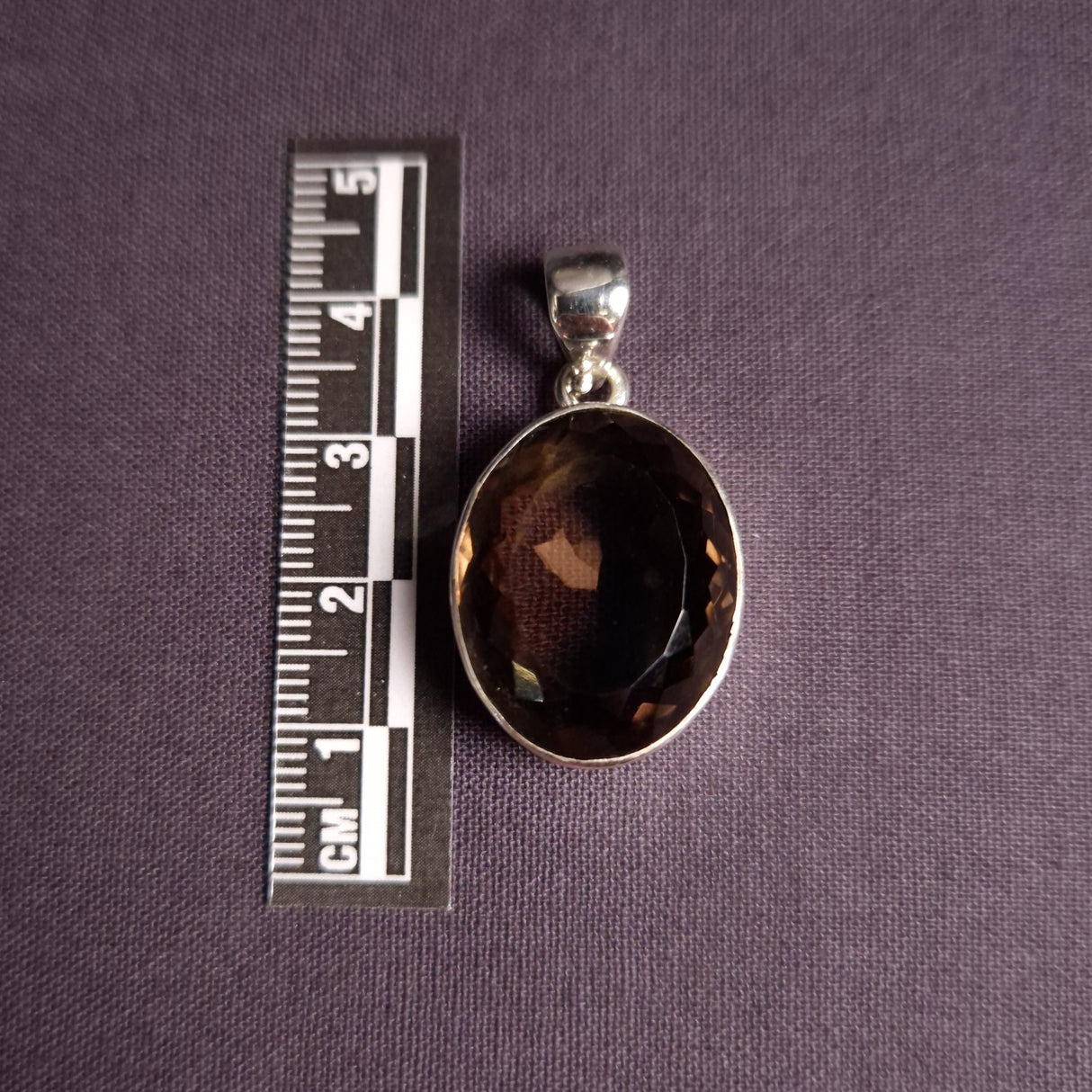 SMOKY QUARTZ PENDANT set in STERLING SILVER 3SSSQP2