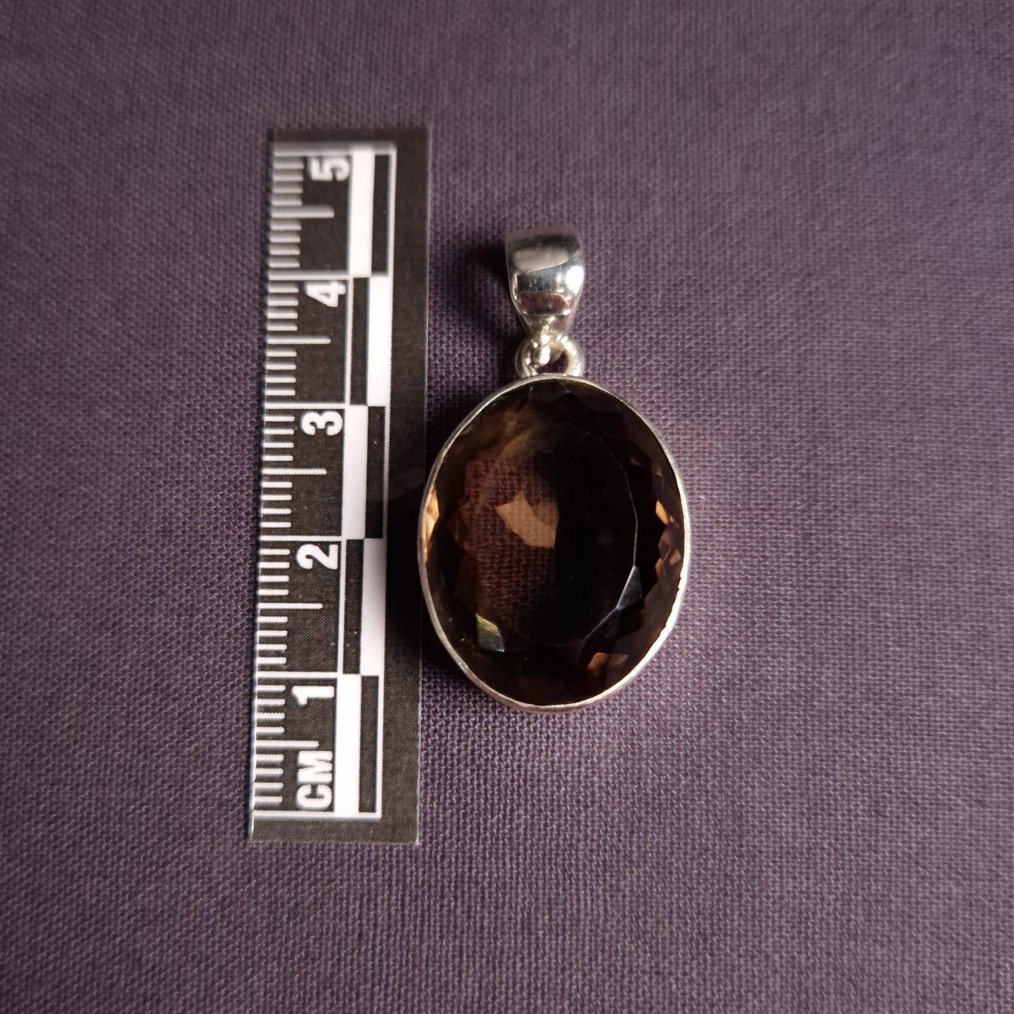 SMOKY QUARTZ PENDANT set in STERLING SILVER 3SSSQP2