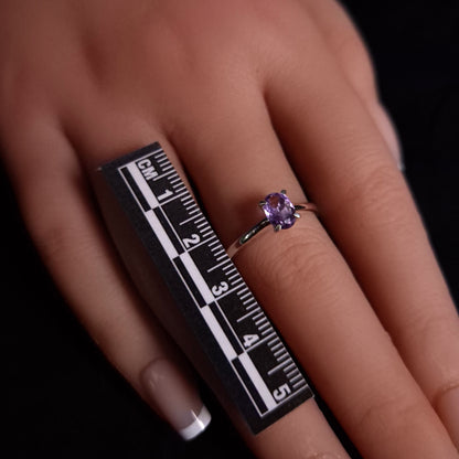 AMETHYST RINGS set in STERLING SILVER 3SSAMR2