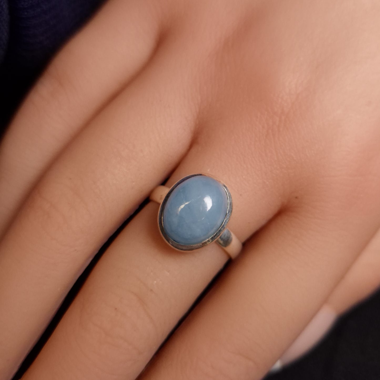 AQUAMARINE RING set in STERLING SILVER 3SSAQR2