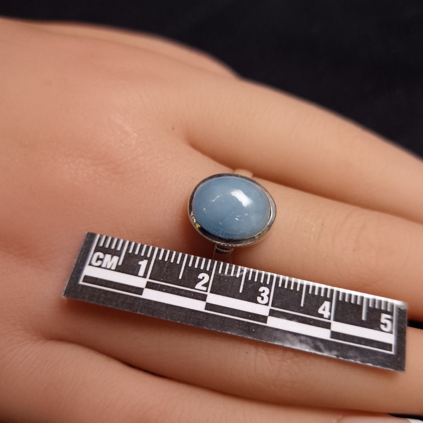 AQUAMARINE RING set in STERLING SILVER 3SSAQR2