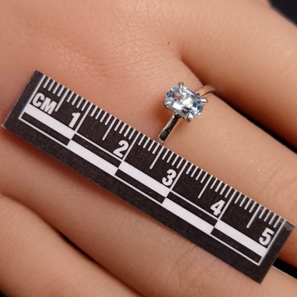 BLUE TOPAZ RINGS set in STERLING SILVER 3SSBTR1